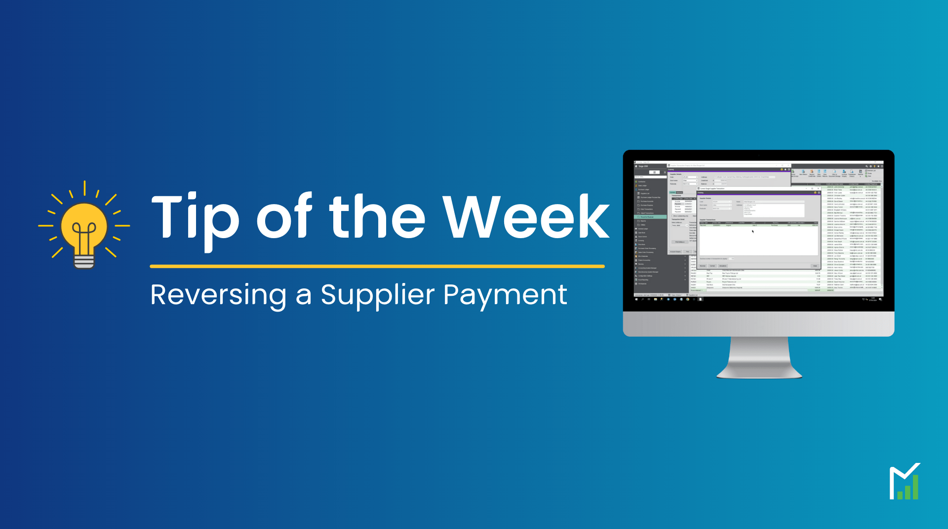 Reversing Supplier Payments