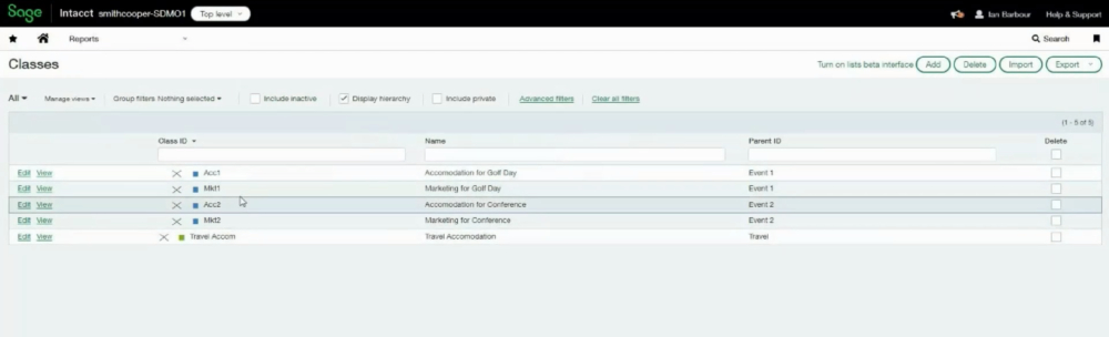Dimension structure members