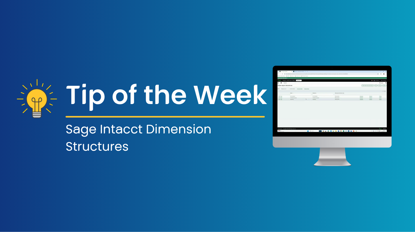 Sage Intacct dimension structures