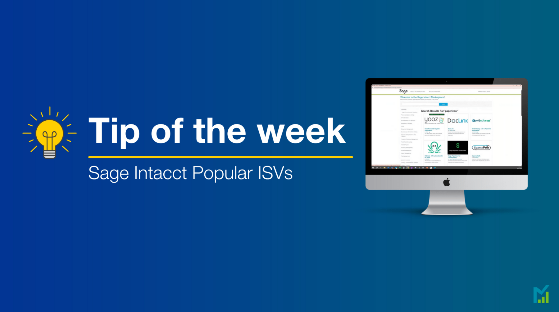 Sage Intacct Popular ISVs