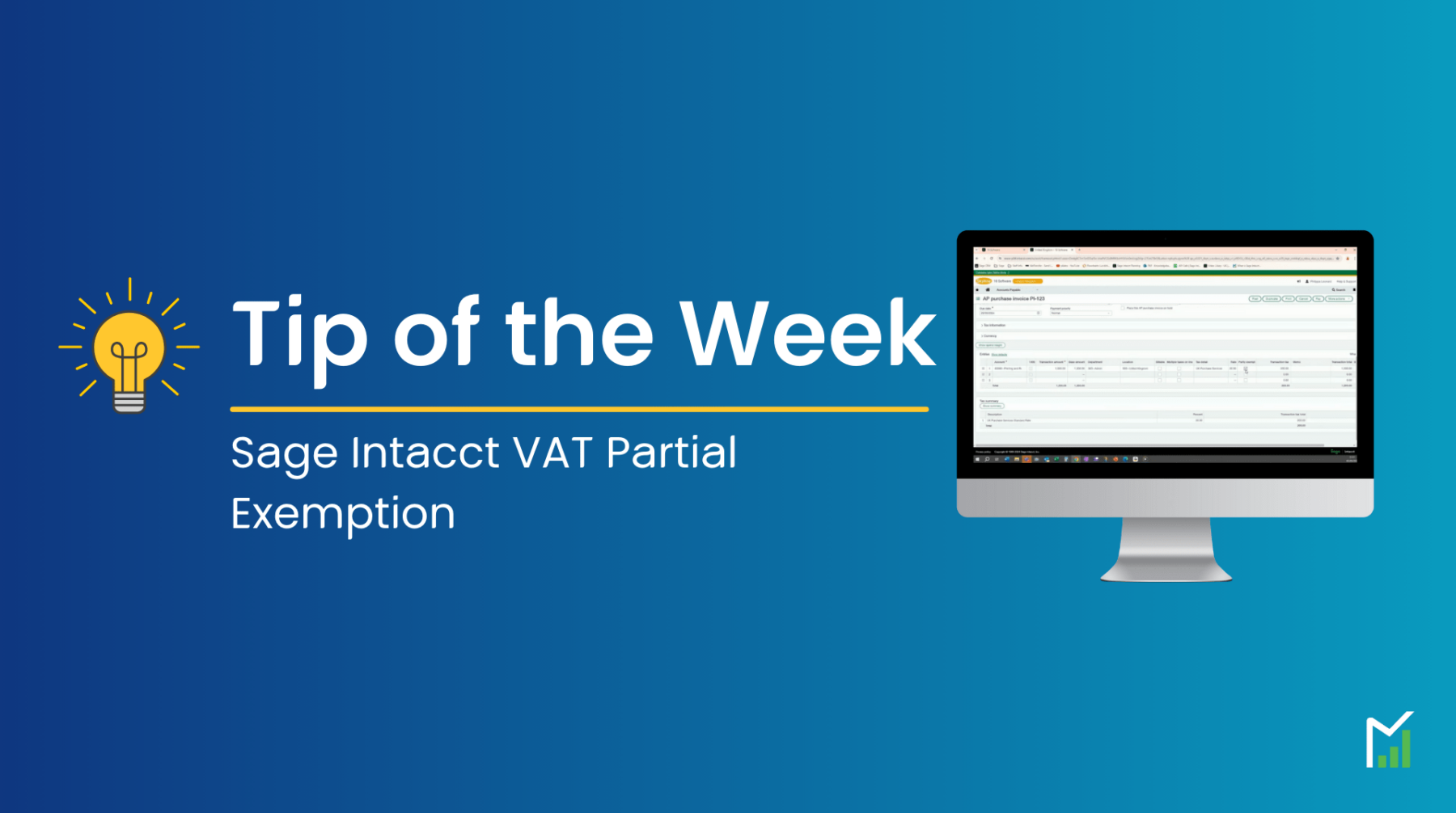 Tip of the Week: Sage Intacct Partial Exemption