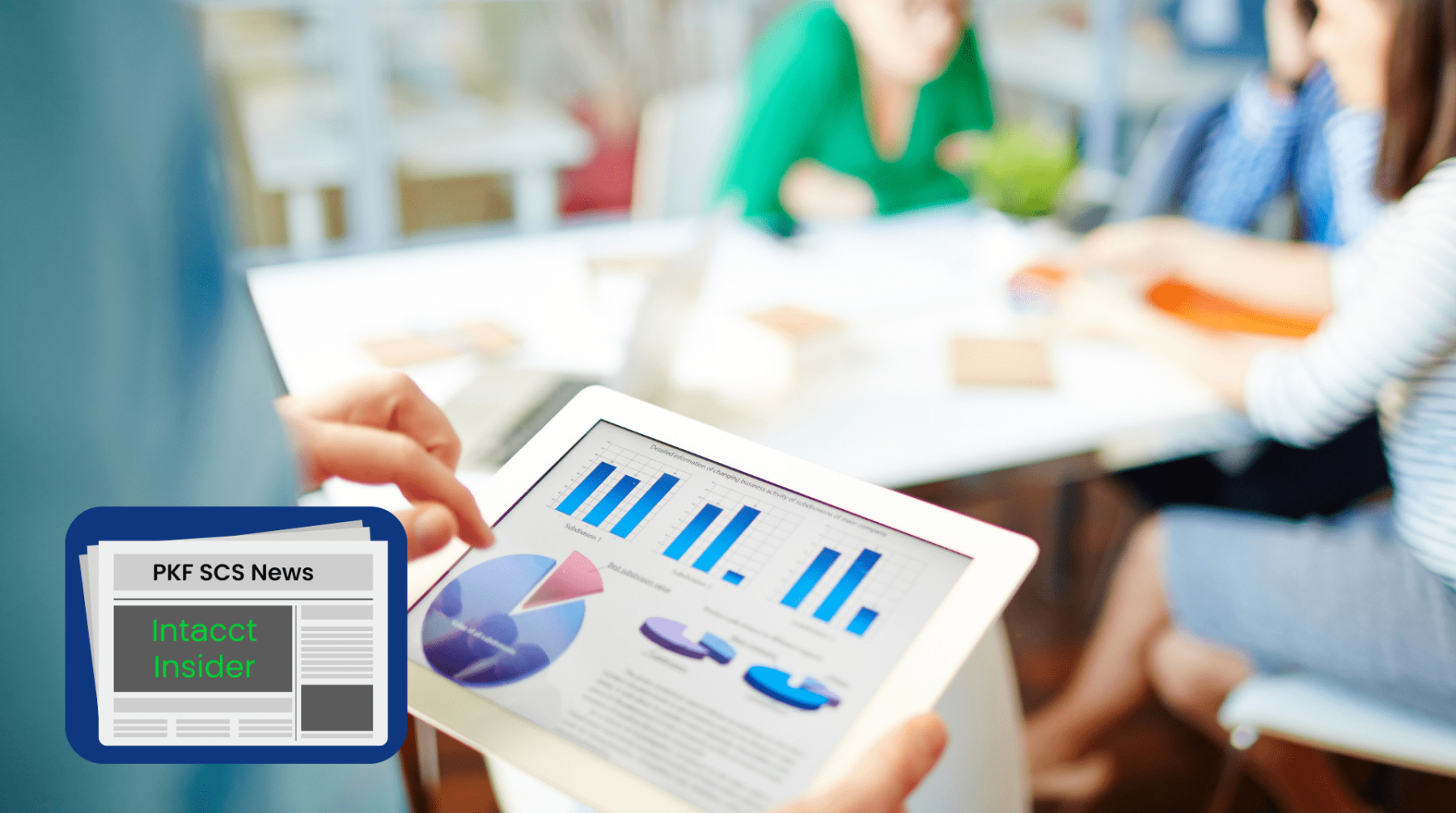 Custom financial reports on a tablet device